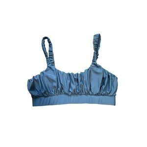 ZAFUL Blue Ruched Swim Top Size XL